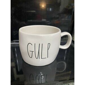 Rae‎ Dunn Gulp Mug 4" White Ceramic Artisan Collection By Magenta